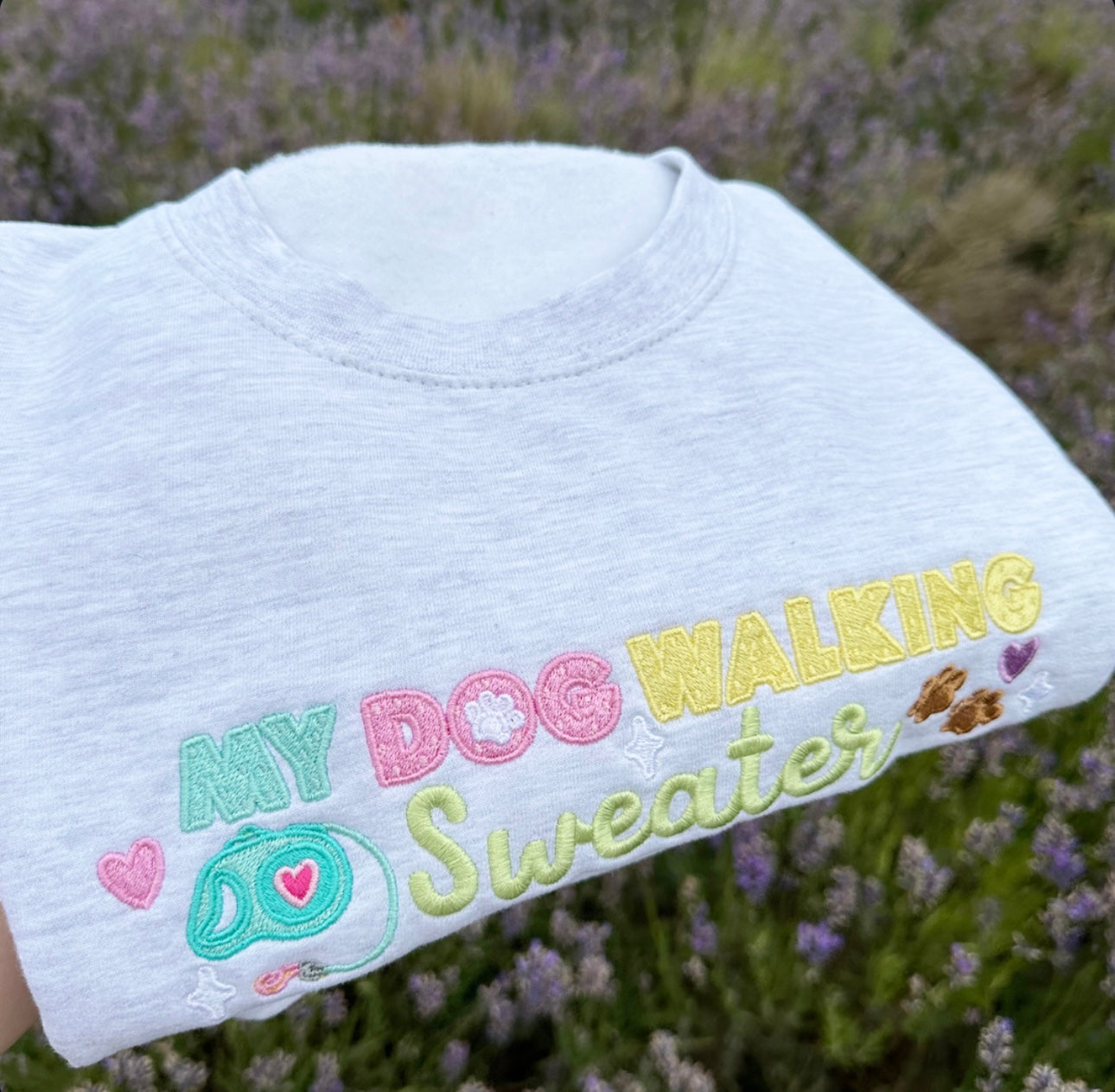 Embroidered My Dog Walking Sweater NEW Edition
