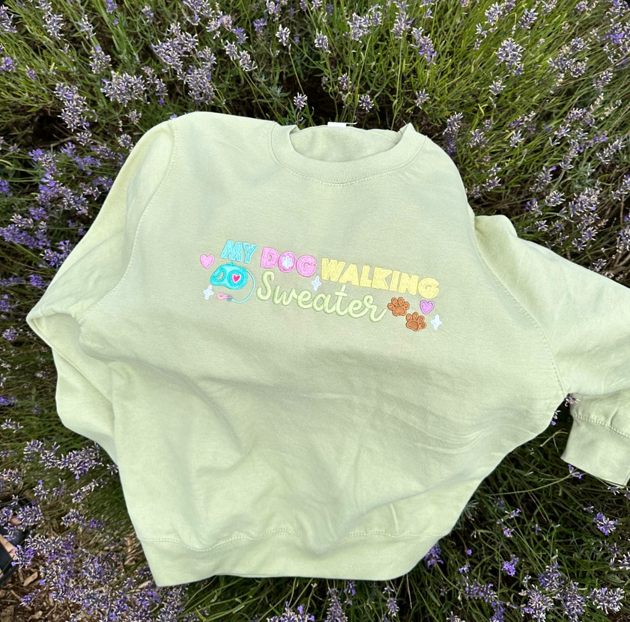 Embroidered My Dog Walking Sweater NEW Edition