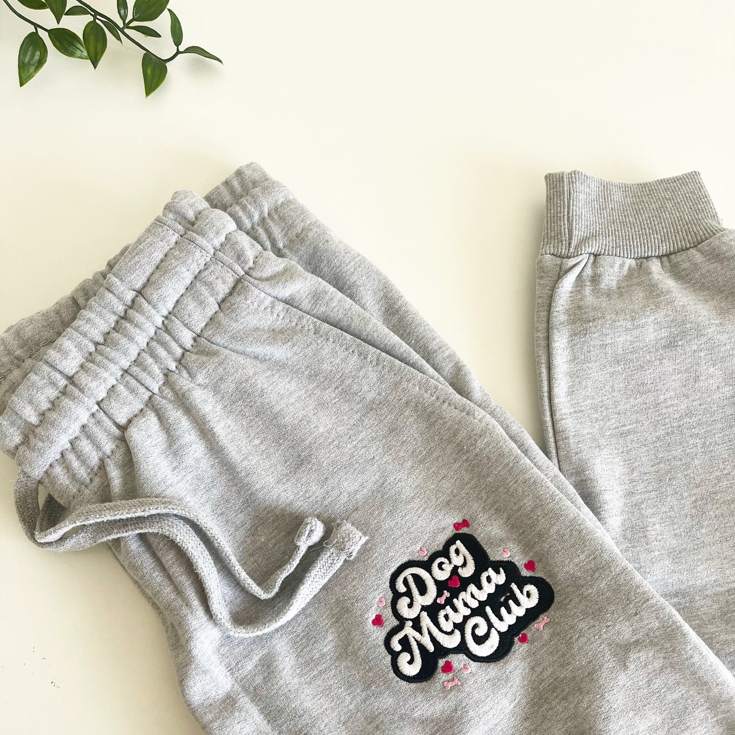 Embroidered Dog Mama Club Joggers