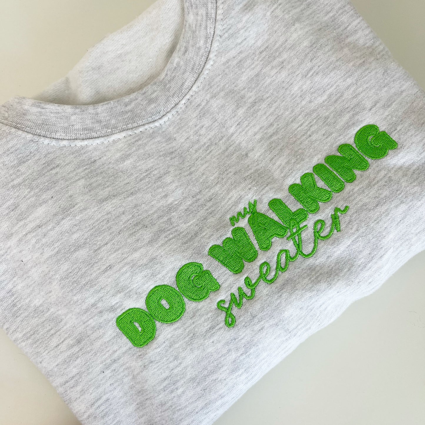 Embroidered My Dog Walking Sweater: Summer Edition