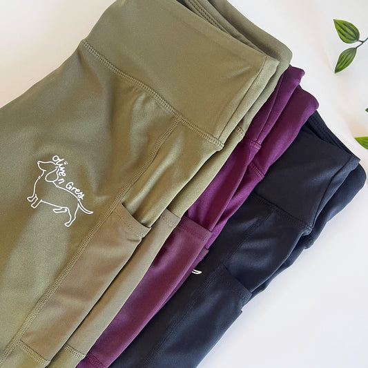 Olive n Grey Performance Leggings