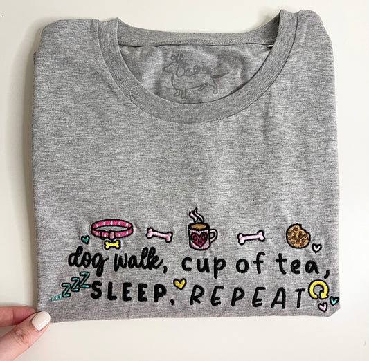 Dog Walk Cup of Tea T-Shirt