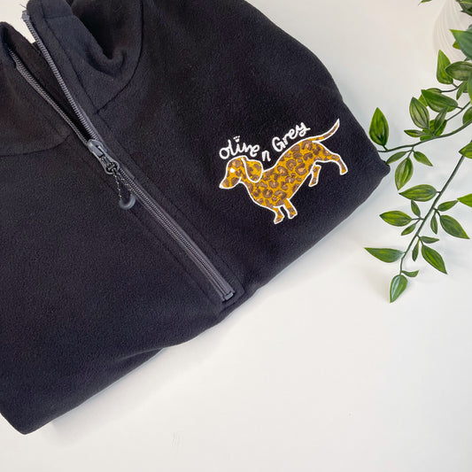 Olive n Grey Leopard Micro Fleece