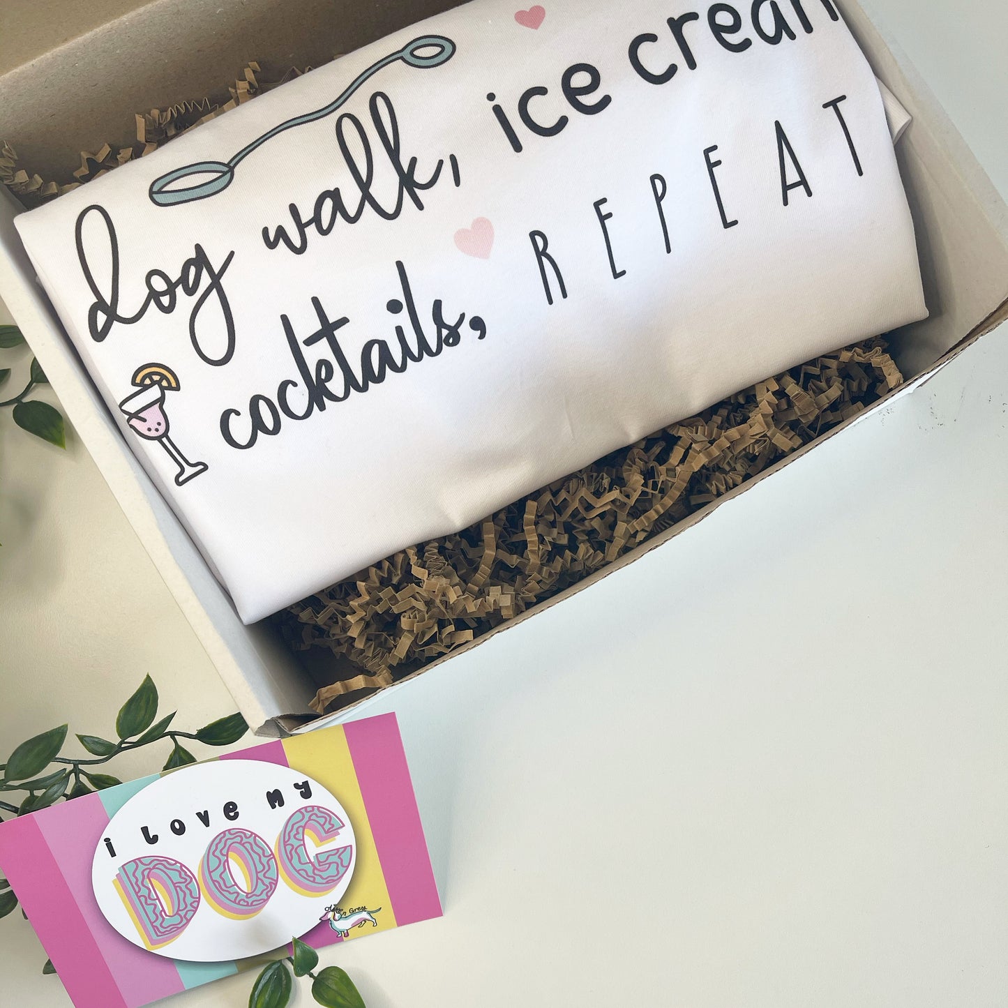 Dog Walk Ice Cream Cocktails Repeat T-Shirt