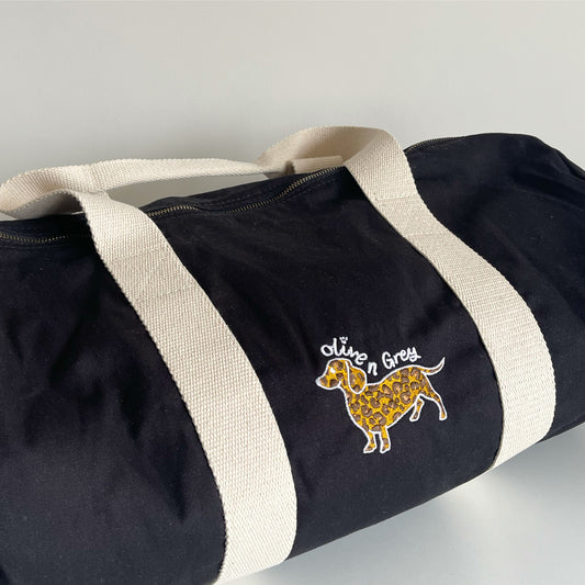 Olive n Grey Leopard Essentials Barrell Bag