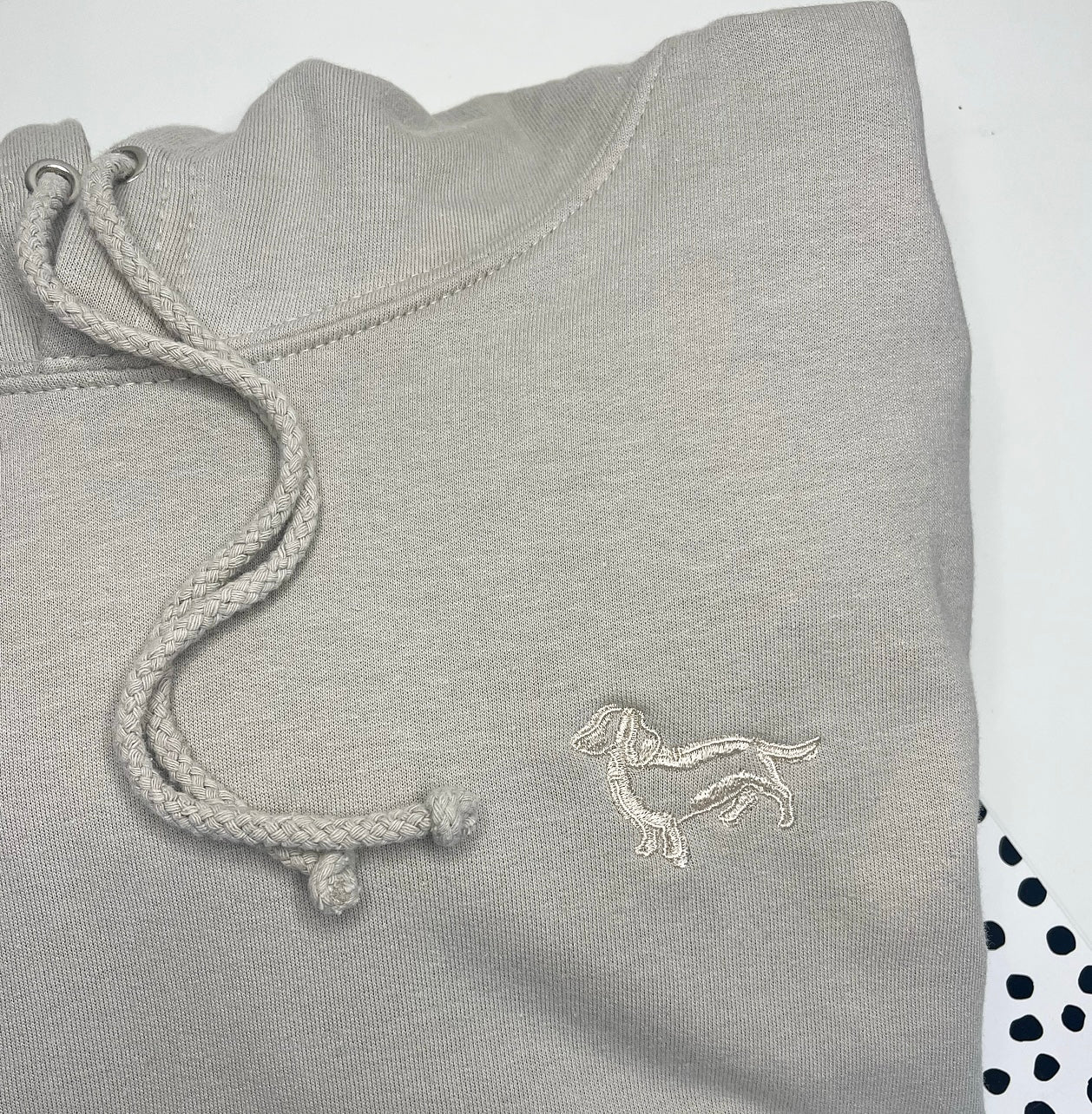 Embroidered Signature Olive n Grey Hoodie