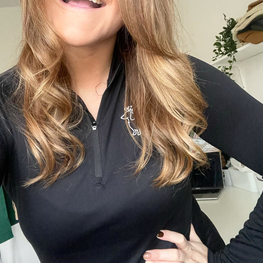 Olive n Grey Seamless Performance 1/4 Zip Top