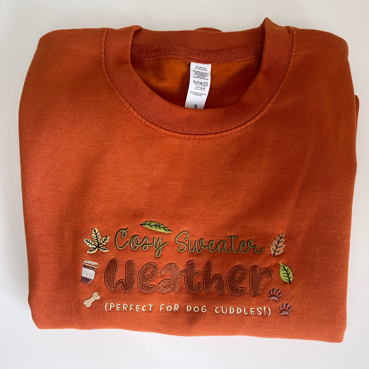 Embroidered Cosy Sweater Weather Sweatshirt