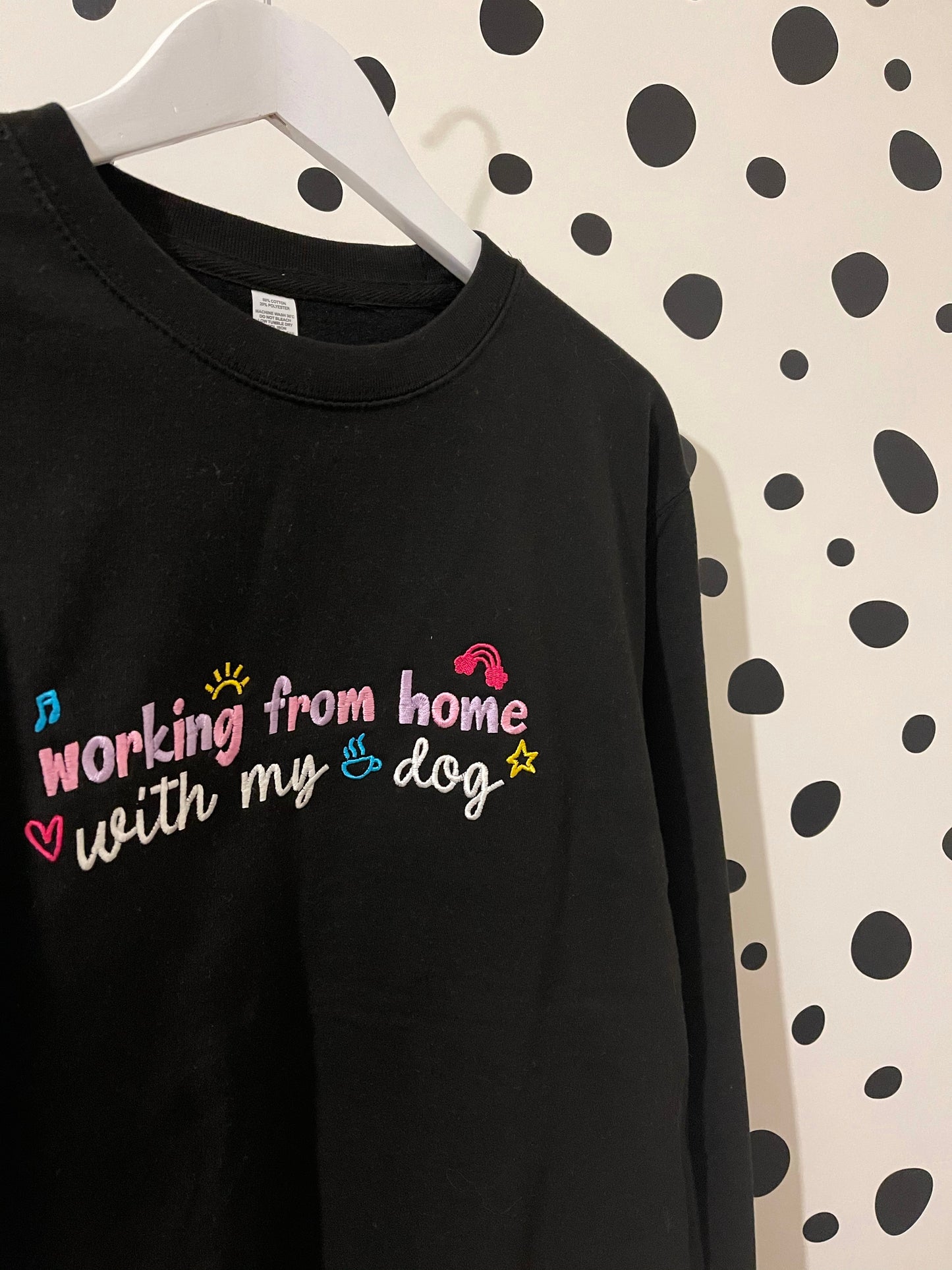Embroidered Working From Home With My Dog Sweatshirt