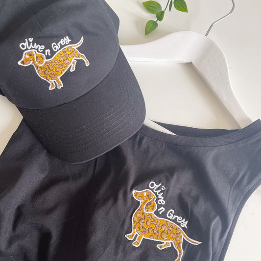 Embroidered Leopard Olive n Grey Vest