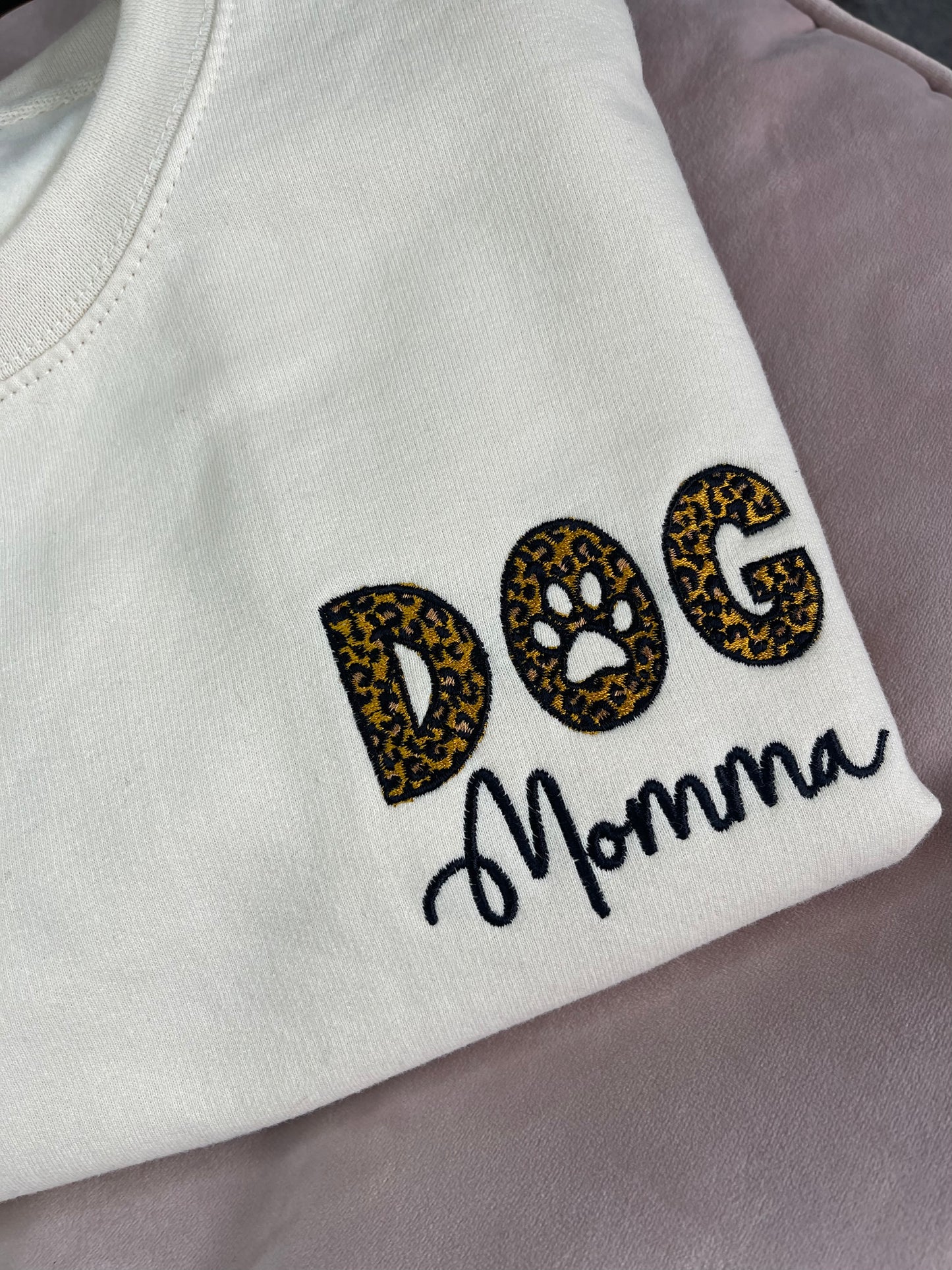 Embroidered Dog Momma Sweatshirt