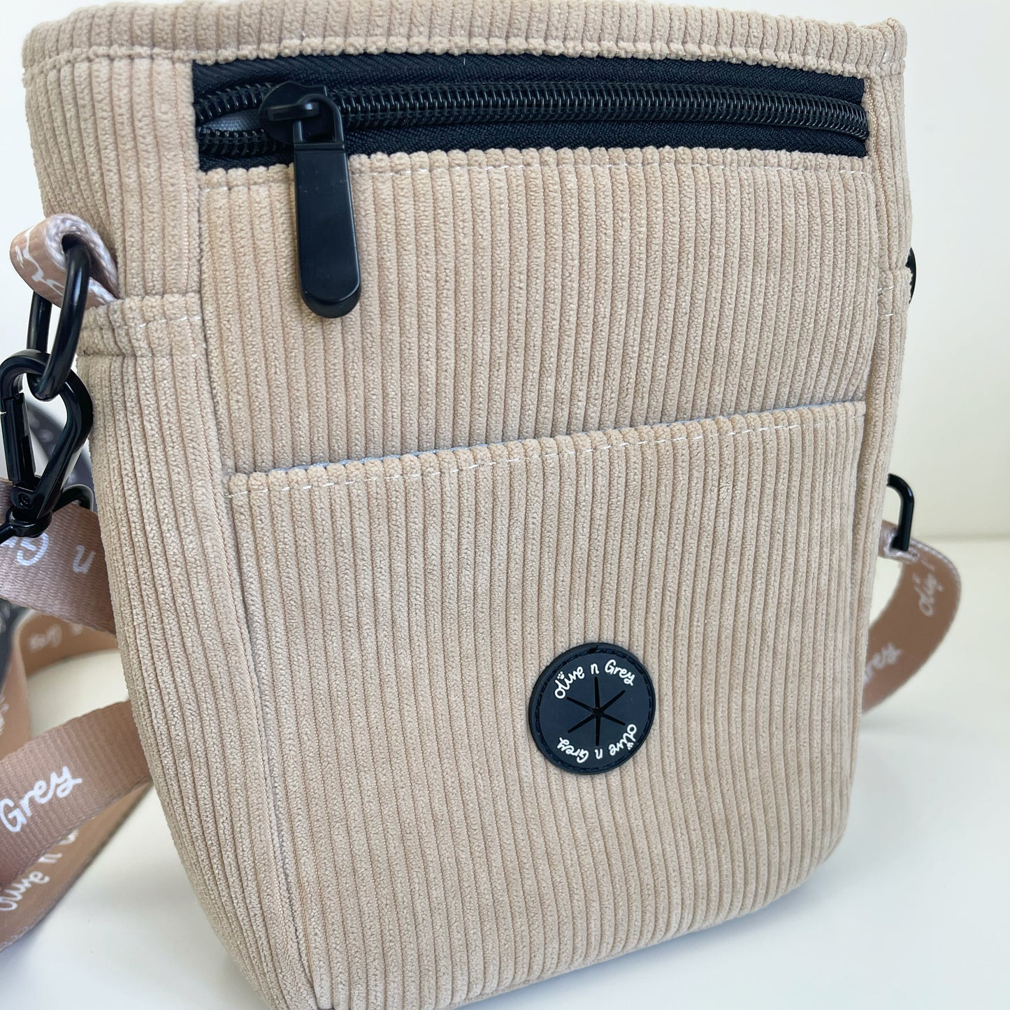 Olive n Grey Dog Walking Bag