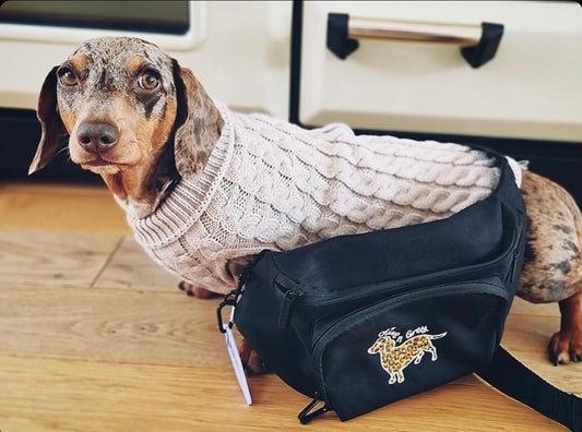 Olive n Grey Leopard Embroidered Bumbag