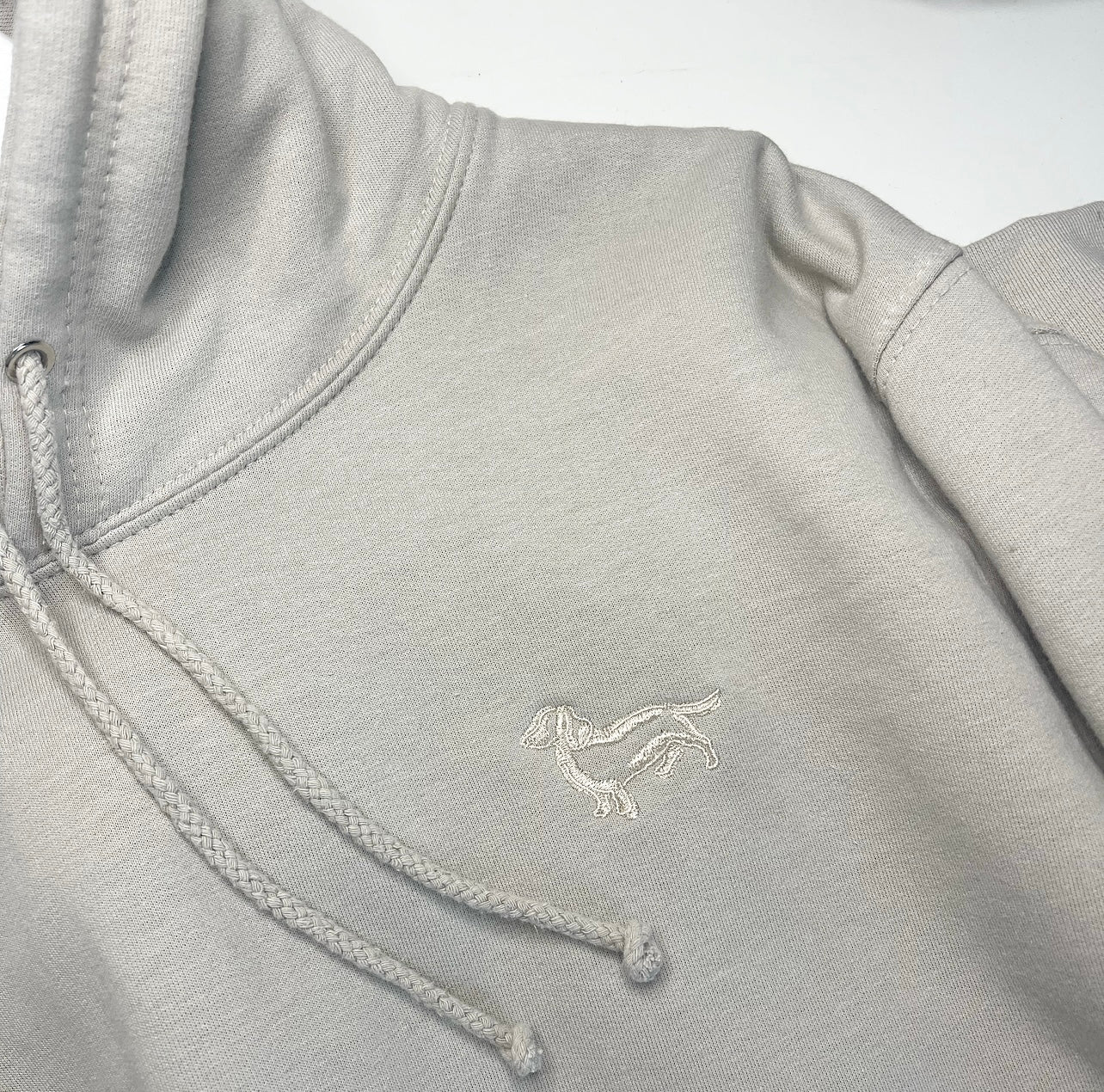 Embroidered Signature Olive n Grey Hoodie