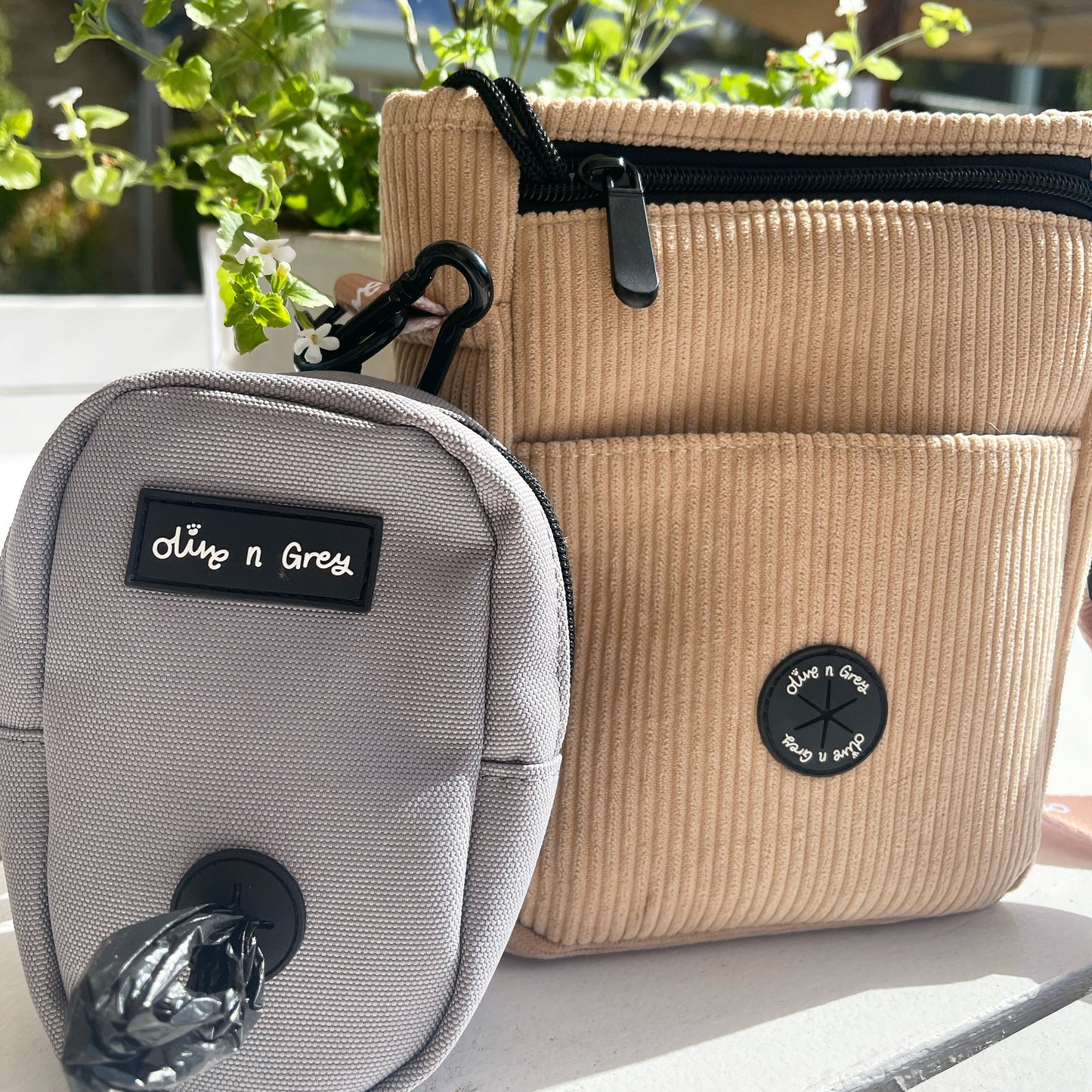 Olive n Grey Dog Walking Bag