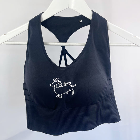 Olive n Grey Seamless 3D Sports Bra