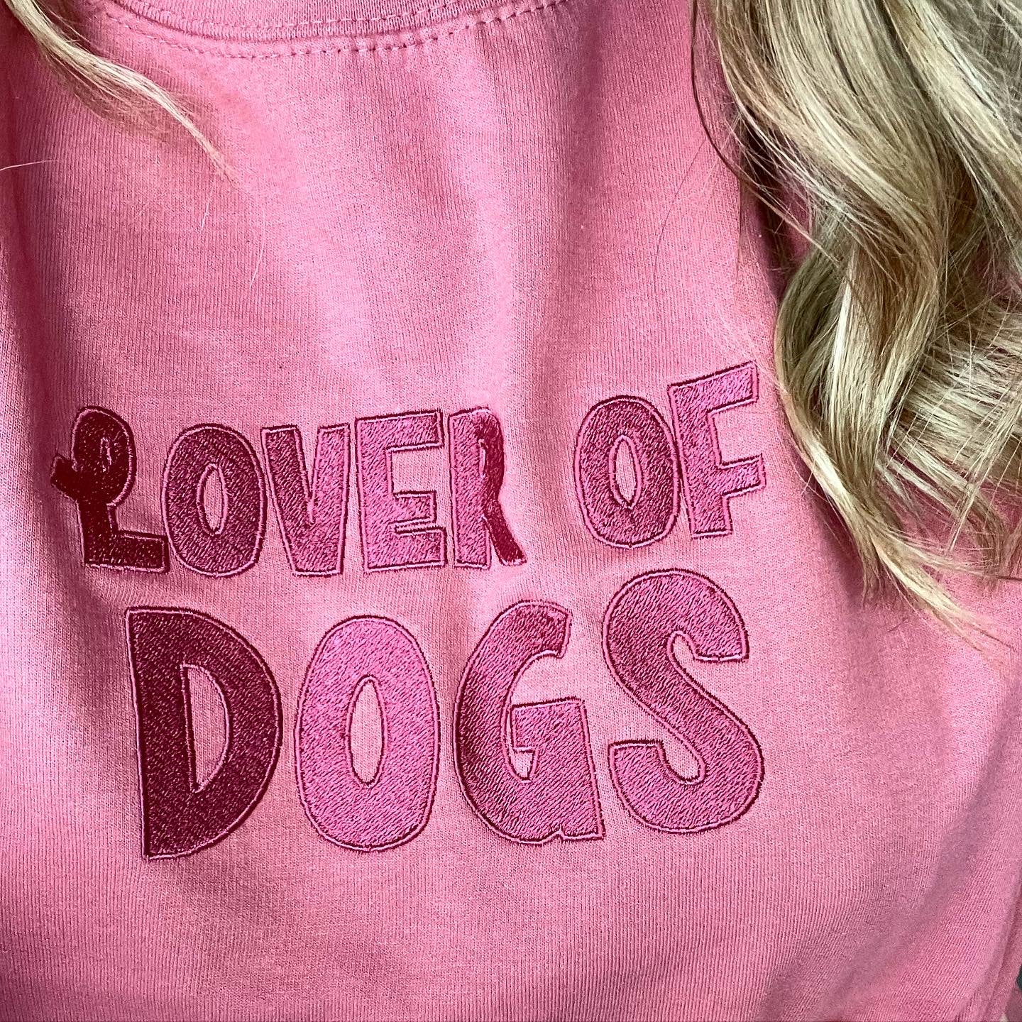 Embroidered Lover of Dogs Sweatshirt