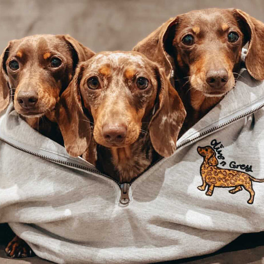 Embroidered Olive n Grey Leopard 1/4 Zip Sweatshirt