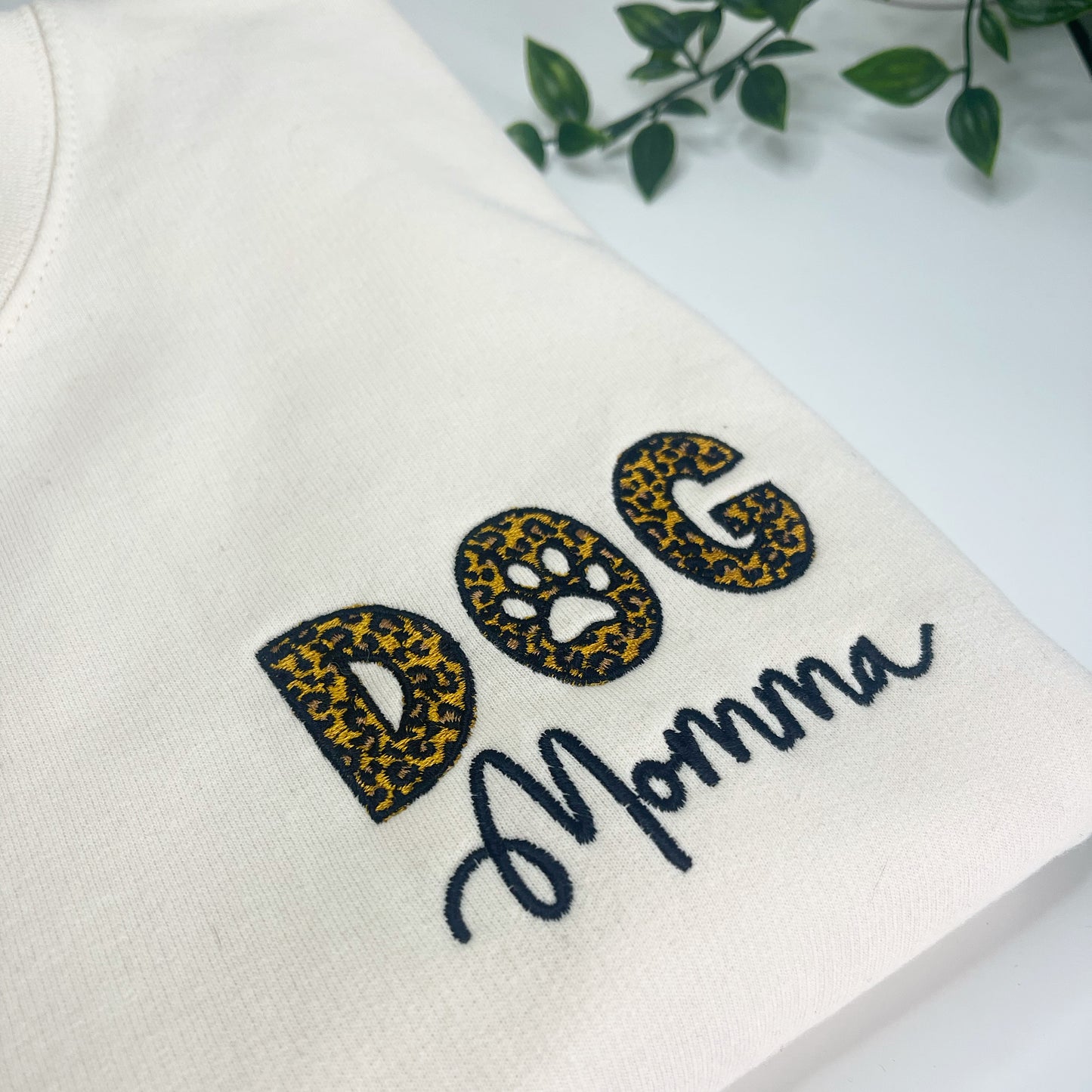 Embroidered Dog Momma Sweatshirt