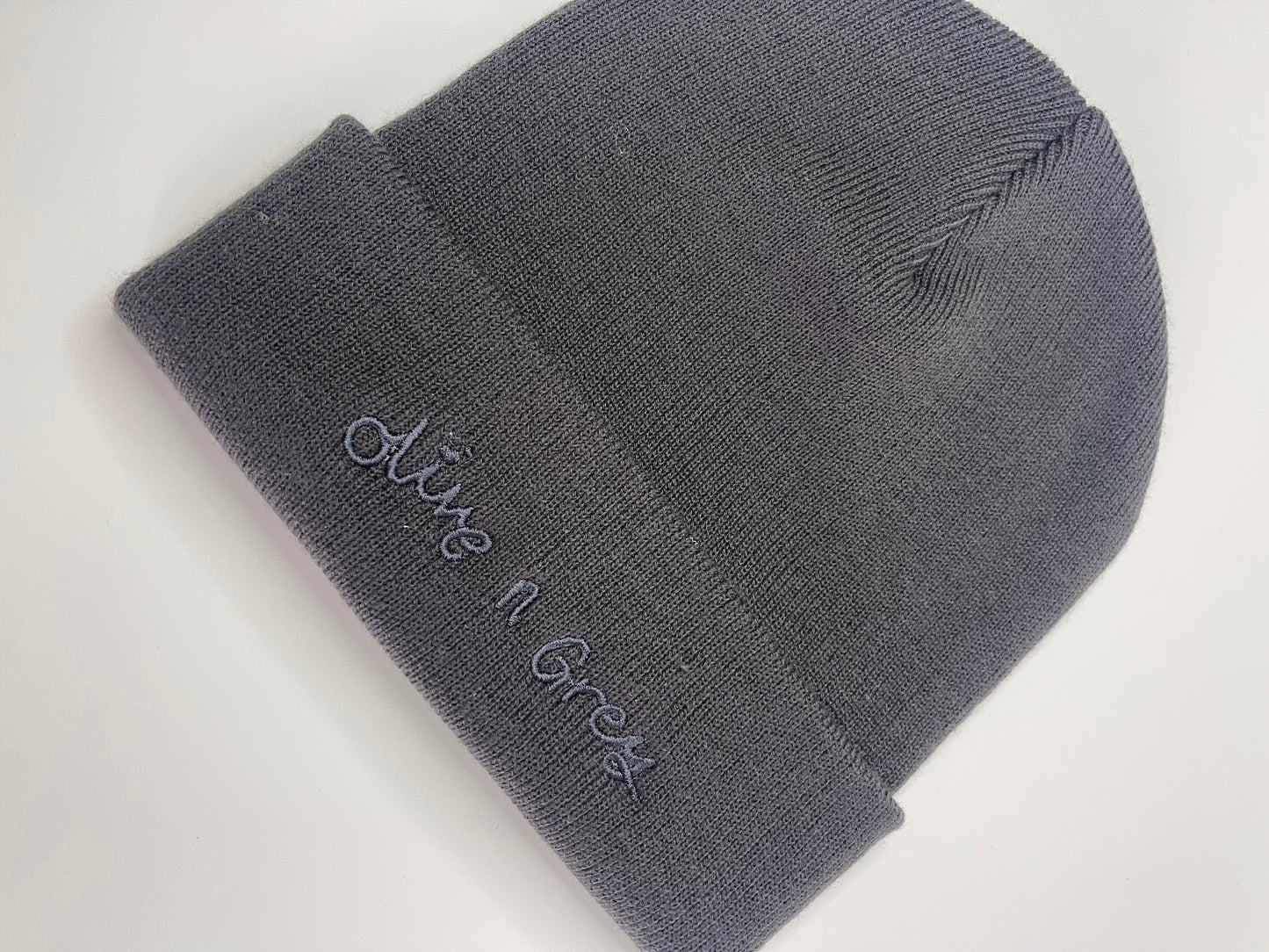 Olive n Grey Charcoal Beanie
