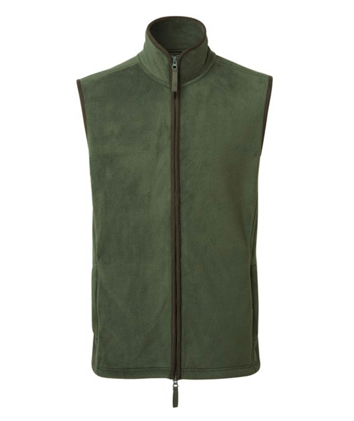 Olive n Grey Fleece Gilet