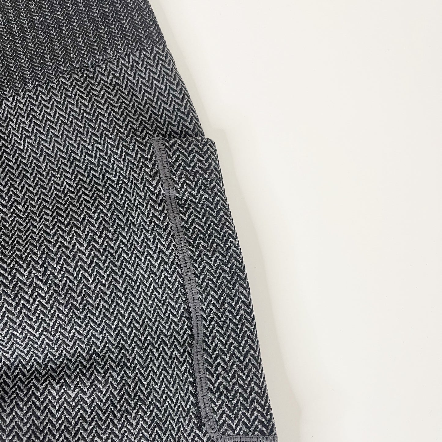 Embroidered Knitted Olive n Grey Performance Leggings