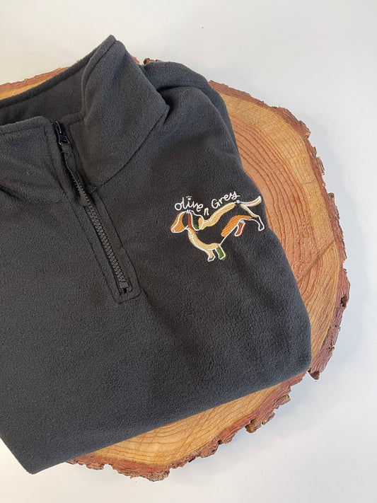 Olive n Grey Micro Fleece