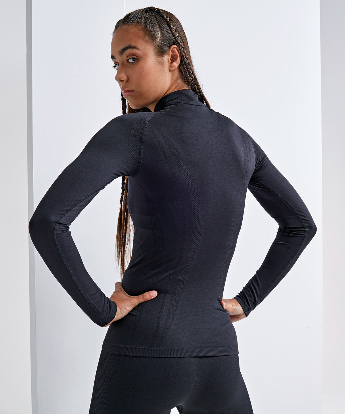 Olive n Grey Seamless Performance 1/4 Zip Top