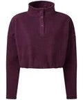 Olive n Grey Embroidered Cropped Fleece