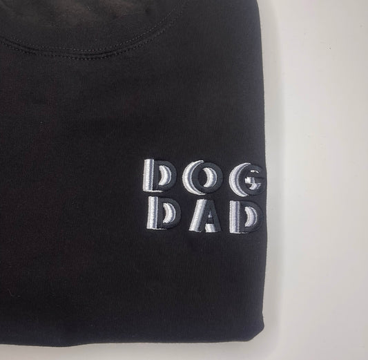 Embroidered Dog Dad Pocket Square Sweatshirt