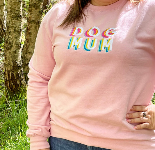 Embroidered Dog Mum Centre Sweatshirt