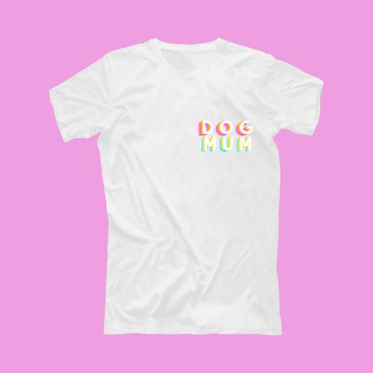 Embroidered Dog Mum T-Shirt