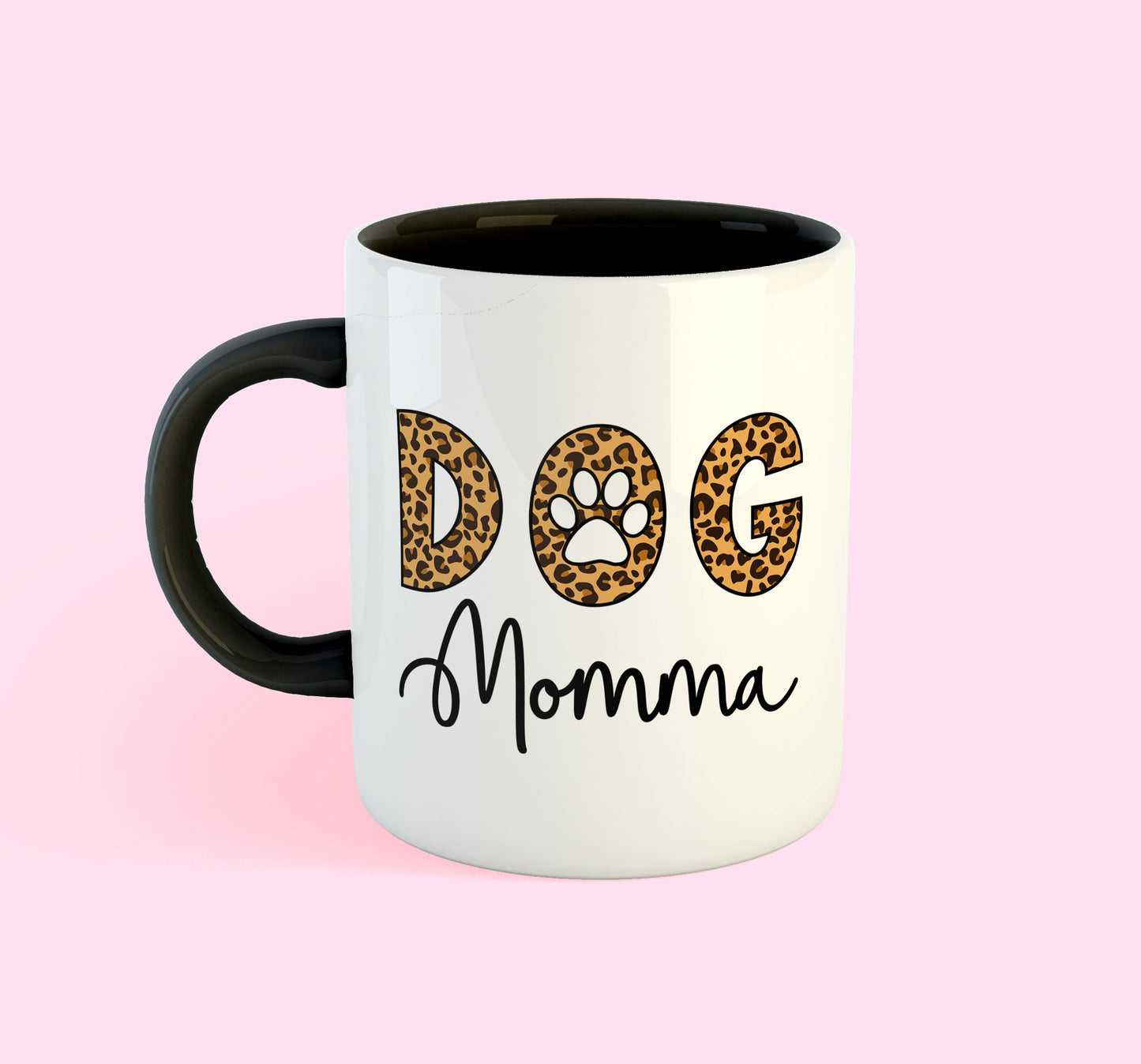 Dog Momma Leopard Print Mug