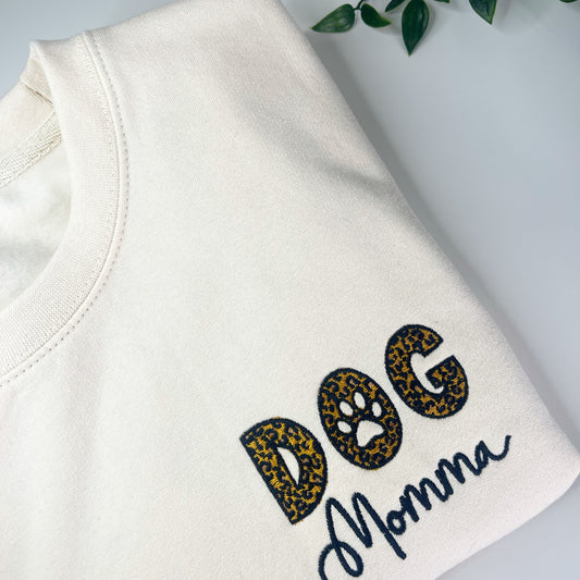 Embroidered Dog Momma Sweatshirt