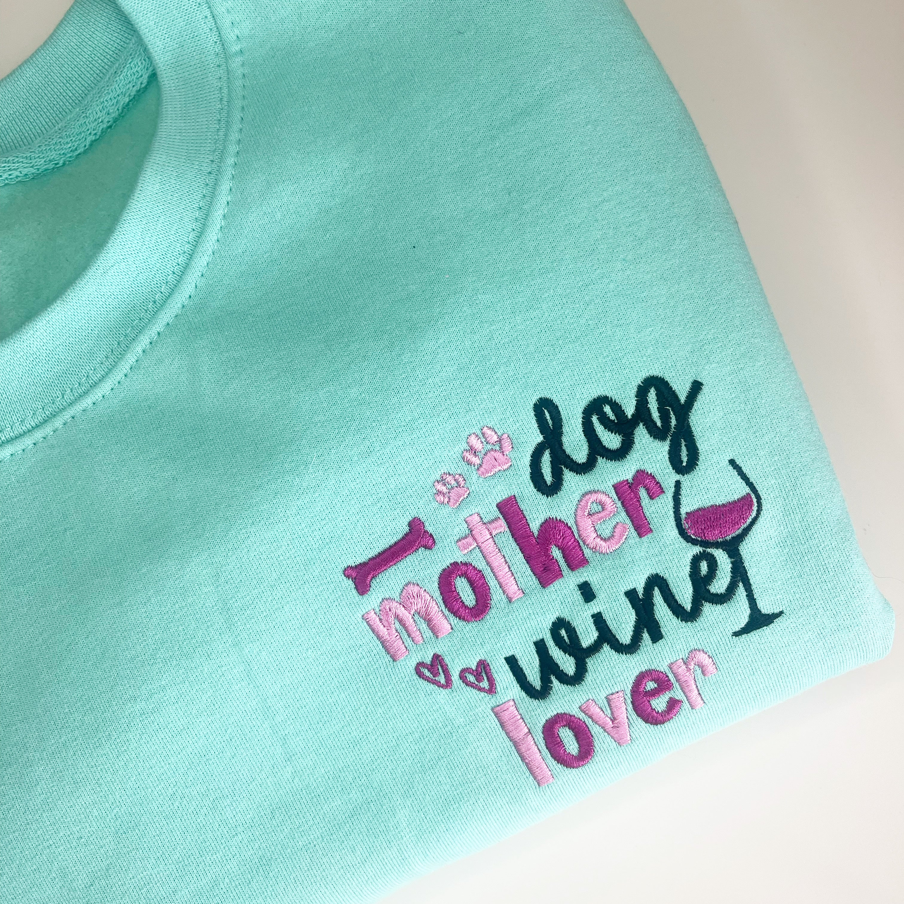 Dog mother wine lover sweatshirt on sale