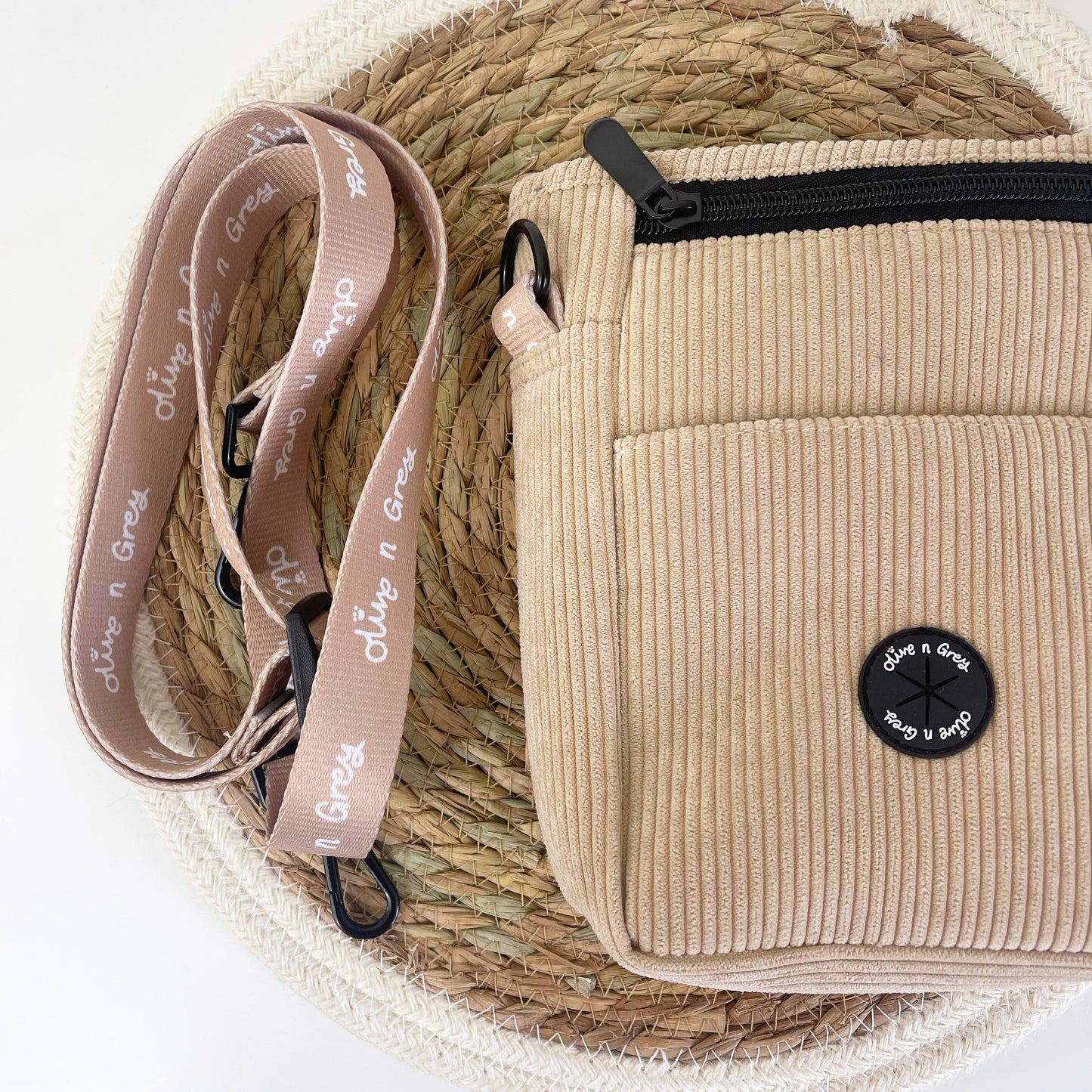 Olive n Grey Dog Walking Bag