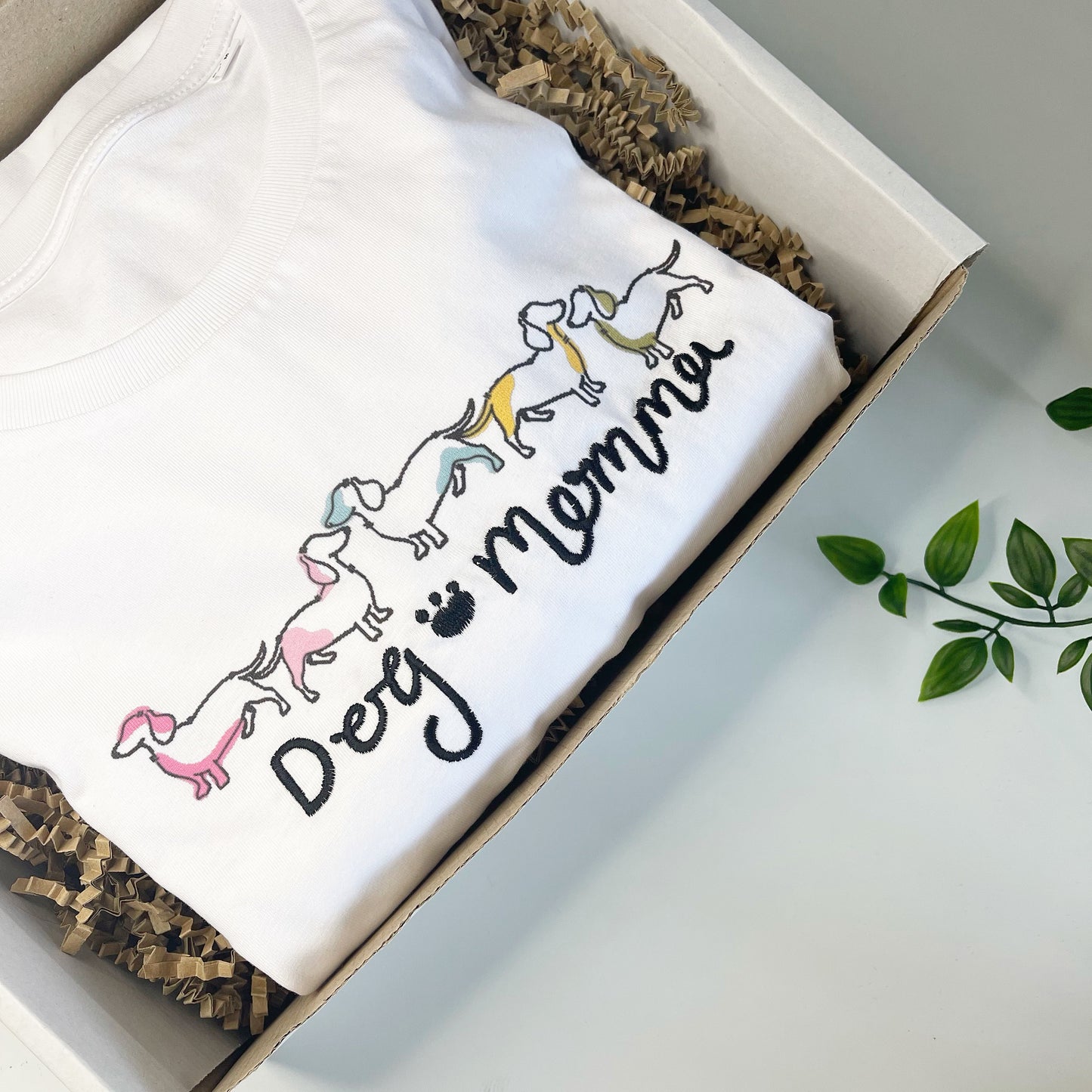 Embroidered Dog Momma T-Shirt
