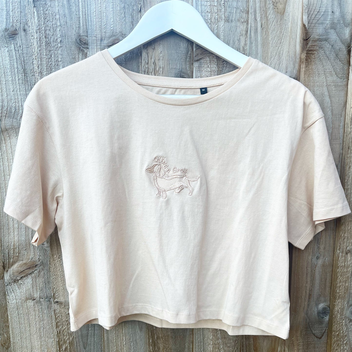 Olive n Grey Cropped T-Shirt