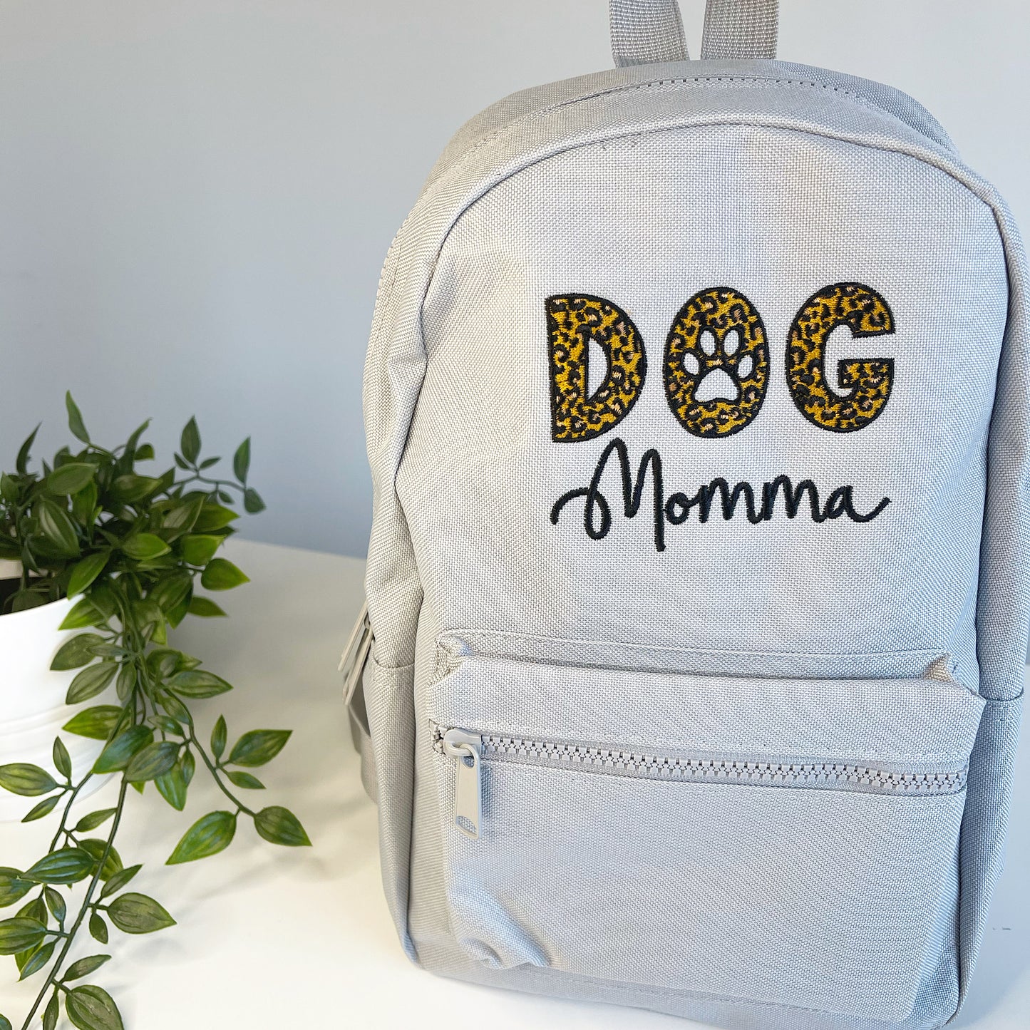 Dog Momma Leopard Backpack