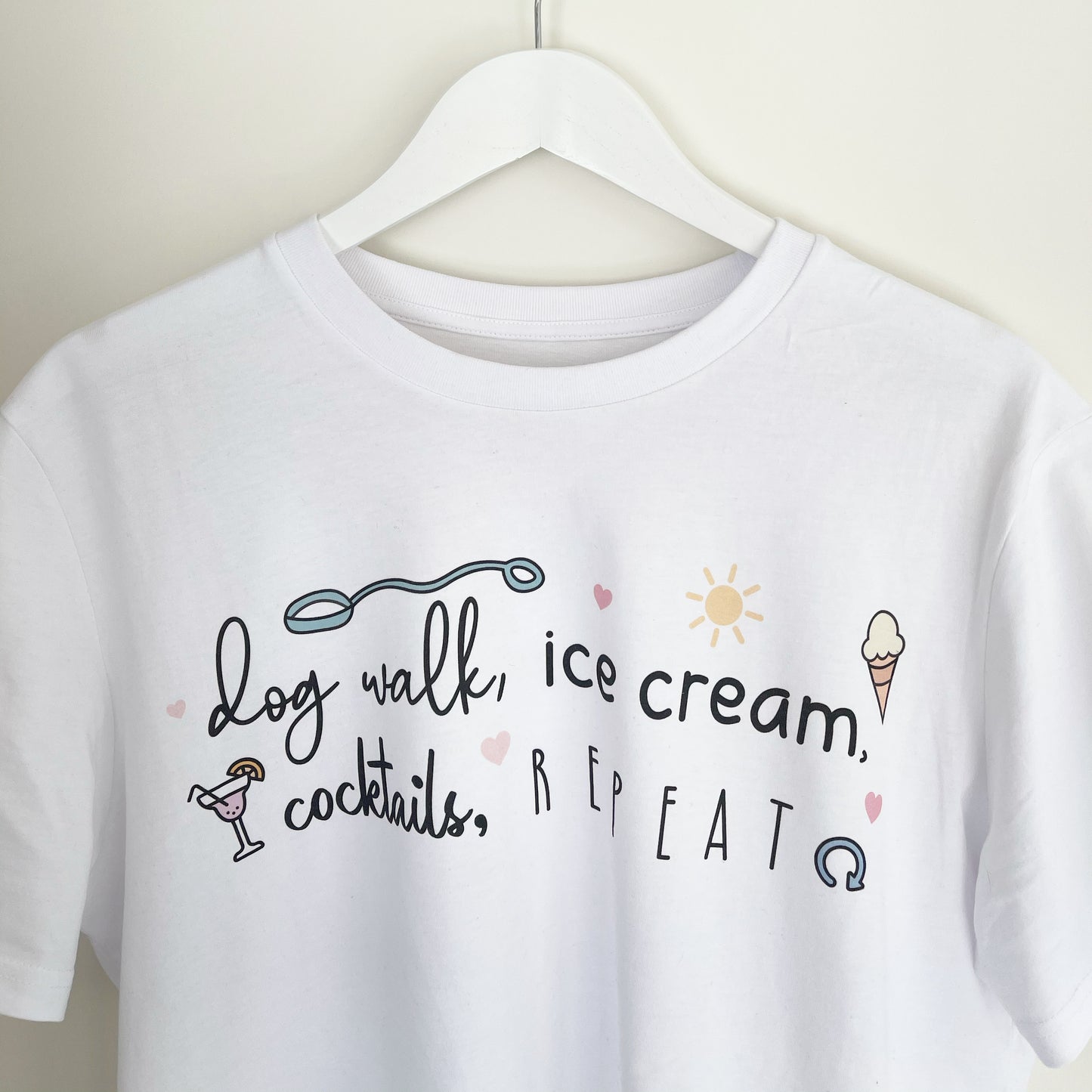 Dog Walk Ice Cream Cocktails Repeat T-Shirt
